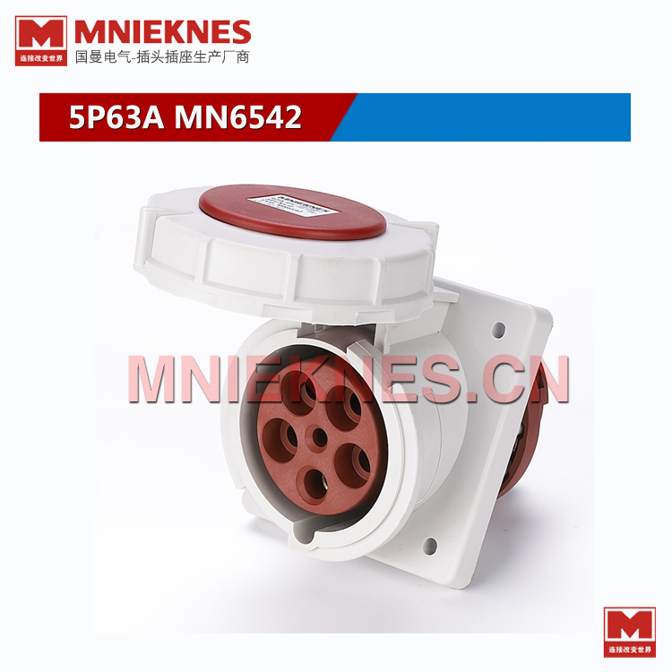 5P63A检修插座箱工业插座 MNIEKNES插头插座MN6542 3P+N+E IP67